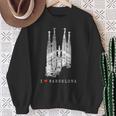 バルセロナ サグラダファミリア ヴィンテージ スパニッシュ I Love Barcelona スウェットシャツ 年配の女性への贈り物