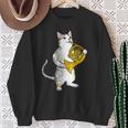 フレンチホルン音楽家オーケストラ音楽を奏でるクールな猫 スウェットシャツ 年配の女性への贈り物
