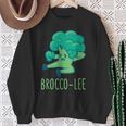 ブロッコリー 面白い空手カンフーブロッコリー野菜 スウェットシャツ 年配の女性への贈り物