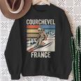 レトロ スキー クールシュベル フランス フランス スキー リゾート 楽しい スウェットシャツ 年配の女性への贈り物
