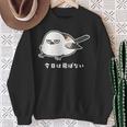 今日は飛ばない やる気ゼロなシマエナガ イラスト 長袖tシャツ スウェットシャツ 年配の女性への贈り物