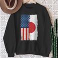 半日半 アメリカ国旗 日米ルーツ スウェットシャツ 年配の女性への贈り物