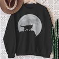 月と猫のシルエット ソマリ猫 スウェットシャツ 年配の女性への贈り物
