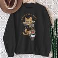 猫 おもしろ バイク オートバイ ねこ ライダース バイカー 面白い ネコ 長袖tシャツ スウェットシャツ 年配の女性への贈り物