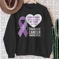 膵臓がん啓発 ハートトゥハート パープルリボン スウェットシャツ 年配の女性への贈り物