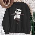 面白いパンダダンシングダンスポーズサングラス スウェットシャツ 年配の女性への贈り物