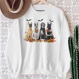 Cute Great Dane Dogs Ghost Witch Mummy Halloween Pumpkins Sweatshirt Gifts for Old Women