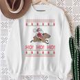 Ho Ho Ho Santa Riding Capybara Ugly Christmas Sweater Sweatshirt Gifts for Old Women