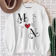 M & N カップル イニシャル 結婚式 記念日 新築祝い スウェットシャツ 年配の女性への贈り物