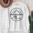Mountains Waves Nature Outdoor Surf Hiking Hiker Surfer Sweatshirt Unisex Gifts for Old Women