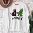 Ugly Sweater Christmas Tree Naughty Black Cat What Santa Hat Sweatshirt Gifts for Old Women Ugly Sweater Christmas Tree Naughty Black Cat What Santa Hat Sweatshirt Gifts for Old Women