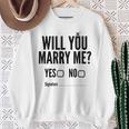 Will You Marry Me Wedding おもしろプロポーズ スウェットシャツ 年配の女性への贈り物