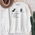 You Are Offline Low Resolution Pixel Dinosaurcreen スウェットシャツ 年配の女性への贈り物