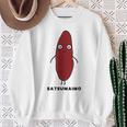 さつまいも 顔 イラスト かわいい おもしろ 簡単 シンプル ゆるい 野菜 スウェットシャツ 年配の女性への贈り物