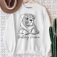 イングリッシュブルドッグ ママ ブルドッグ ママ キュート ラインアート 犬 アーティスティック スウェットシャツ 年配の女性への贈り物