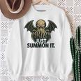 クトゥルフ、ただ召喚するだけ、面白い宇宙ホラークトゥルフカルト。 長袖tシャツ スウェットシャツ 年配の女性への贈り物