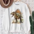 スピノサウルス 恐竜モチーフ イラスト スピノサウルス スウェットシャツ 年配の女性への贈り物