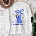 トランペットとペットの猫を弾く スウェットシャツ 年配の女性への贈り物