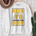 ビールがこの体を作る 面白いビール腹 スウェットシャツ 年配の女性への贈り物