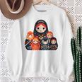 マトリョーシカ ロシア人形 入れ子人形 マトリョーシカ 長袖tシャツ スウェットシャツ 年配の女性への贈り物
