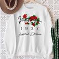 ヴィンテージ 89歳の誕生日 デコレーション ヴィンテージ 1937 89歳 スウェットシャツ 年配の女性への贈り物