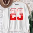 白赤番号 23 スポーツチーム スウェットシャツ 年配の女性への贈り物