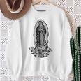 聖母デグアダルーペ サンマリア バックプリント クリスチャン スウェットシャツ 年配の女性への贈り物