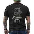 1959年、アメリカ国旗、イーグル、67歳の誕生日、愛国的 メンズTシャツ バックプリント