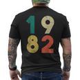 1982 デザイン レトロバースデーヴィンテージ 1982 メンズTシャツ バックプリント