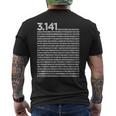 314 円周率の日 数学 非合理数 円周率 長袖tシャツ メンズTシャツ バックプリント