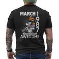 39Th Birthday Legends March 1987Intage 39 Years Old メンズTシャツ バックプリント