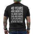 40歳の誕生日プレゼント 40歳用 メンズTシャツ バックプリント