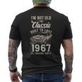 59歳の誕生日 1967年生まれのクラシックカー メンズTシャツ バックプリント