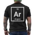 Argon Ar 元素周期表 サイエンスギフト メンズTシャツ バックプリント