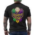 Baseball Ice Cream Respect The Drip Mardi Gras Carnival Boys Men's T-shirt Back Print