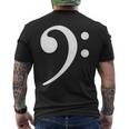 Bass Note F Key Bass Player Music Bass Clef メンズTシャツ バックプリント