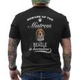 Beagle Beware Of The Mistress Beagle メンズTシャツ バックプリント