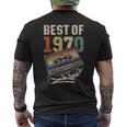Best Of 1970 カセットテープ 56年 音楽 レトロ 誕生日 メンズTシャツ バックプリント