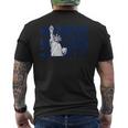 Cool Nyc New York Citytatue Of Liberty With Usa Flag メンズTシャツ バックプリント