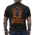 Creepy Cute Bat Halloween Butterfly With Pumpkins Fall Men's T-shirt Back Print Creepy Cute Bat Halloween Butterfly With Pumpkins Fall Men's T-shirt Back Print