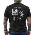 Cute & Usb Floppy Disk I Am Your Father Pun メンズTシャツ バックプリント