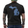 Detroit Michigan Shirt Motor City D Mitten T-Shirt Men's Back Print T-Shirt Detroit Michigan Shirt Motor City D Mitten T-Shirt Men's Back Print T-Shirt