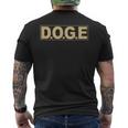 Doge DOGE 政府省 効率性 Meme メンズTシャツ バックプリント