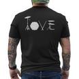 Drummer Love グラフィックドラムセット ドラミングミュージシャン ロックバンド メンズTシャツ バックプリント