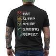 Eatleep Anime Gaming Repite El Manga Retro De Anime Otaku Manga Larga Camiseta Hombre Estampado Espalda