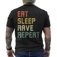 Eatleep Rave Repeat Edm テクノ メンズTシャツ バックプリント