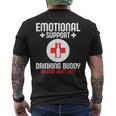Emotionalupport Drinking Buddy Adultarcastic Humor メンズTシャツ バックプリント