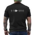 F-15 Eagle Ecg Heartbeat Airplane メンズTシャツ バックプリント
