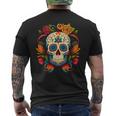 Fleurs Mexicainucre Crâne Dia De Los Muertos Cinco De Mayo T-shirt imprimé au dos