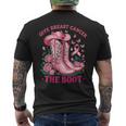 Give Breast Cancer The Boot Cancer Awareness Men's T-shirt Back Print
